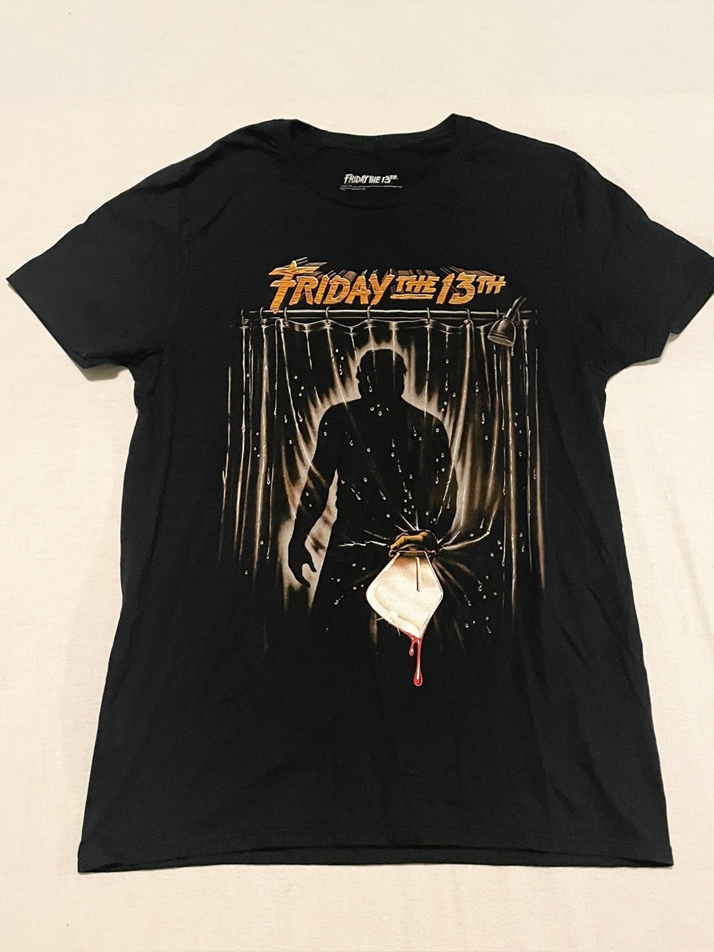 Friday the 13th Jason Voorhees Shower Curtain Graphic Tee - M